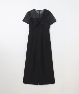 GRACE CONTINENTAL ドレープリボンサロペット ブラック