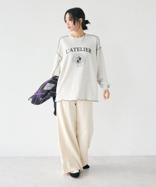 CRAFT STANDARD BOUTIQUE 配色ロゴメロープルオーバー Oatmeal