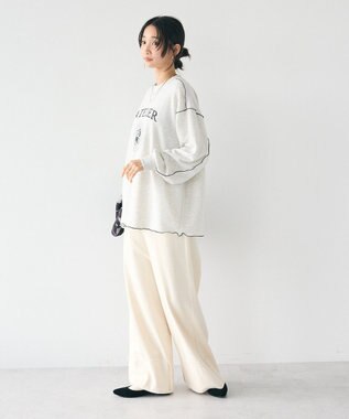 CRAFT STANDARD BOUTIQUE 配色ロゴメロープルオーバー Oatmeal