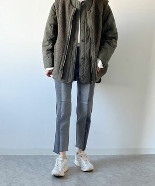 OP／FILA 【OP】美脚パッチワークデニム ブラック