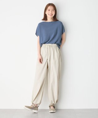 ANY 【洗濯機可/ウエストゴム】パラシュートパンツ ライトグレー