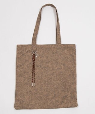 WEGO チャーム付きA4トートバッグ ブラウンその他