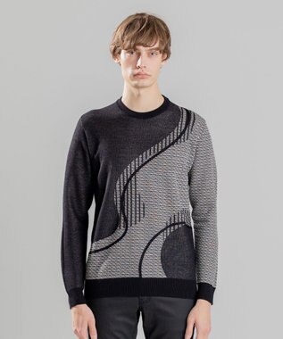 JOSEPH HOMME CRAWLING JAQUARD KNIT ブラック系5