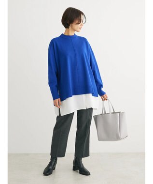 Green Parks もちやわ　モックネックプルオーバー Blue