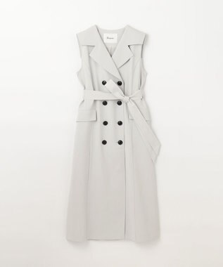 GRACE CONTINENTAL バックプリーツトレンチワンピース グレー
