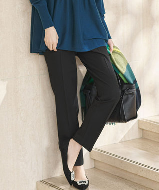 23区 L 【洗える】ウォームストレッチ テーパード パンツ