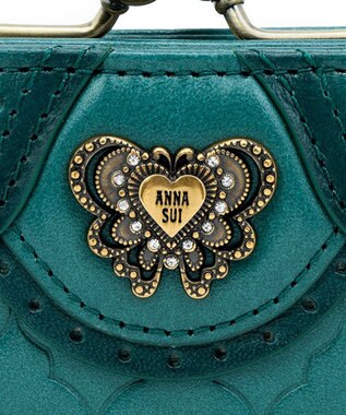 ANNA SUI エレノア 口金二つ折り財布 ターコイズ