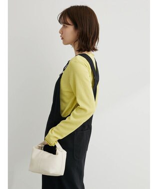 Green Parks ボートネックシャーリングカットプルオーバー Yellow