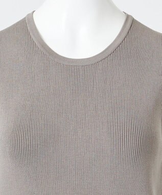 23区 【エステータ】コットンシルク ノースリーブニット グレー系