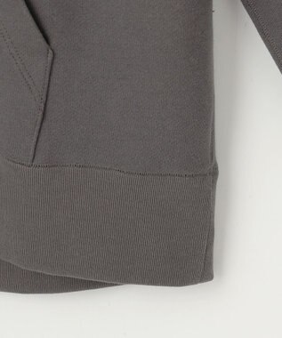 自由区 L クリアループバックジップ パーカー スレート