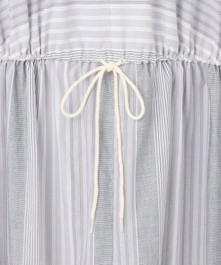 J.PRESS YORK STREET 【WOMEN】マルチストライプ シャツワンピース グレー系1