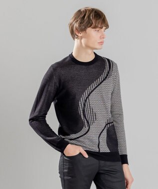 JOSEPH HOMME CRAWLING JAQUARD KNIT ブラック系5