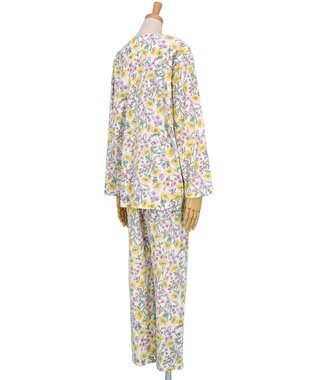 Wing パジャマ 綿100%(本体) 天竺素材 長袖 長ズボン レディース EP8040 ウイング／ワコール クリーム