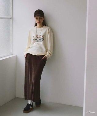 OP／FILA 【ocean pacific】ミッキー/裏毛クルースウェット【Disney/ディズニー】 アイボリー