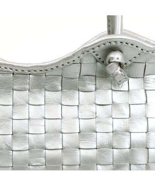 UNBILLION 【訳あり商品】 牛革レザーメッシュトートL シルバー