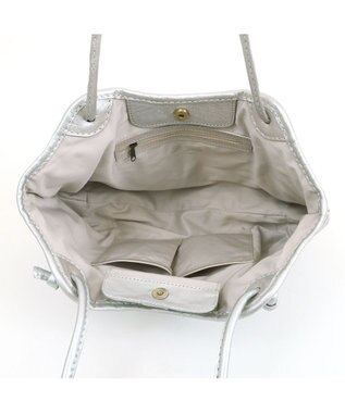 UNBILLION 【訳あり商品】 牛革レザーメッシュトートL シルバー