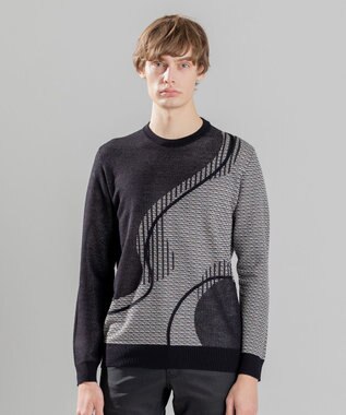 JOSEPH HOMME CRAWLING JAQUARD KNIT ブラック系5