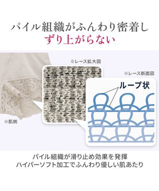 BRADELIS New York 【BRADELIS NewYork peace】すっぽりフィット綿混一分丈ショーツ25 深め 伸縮性抜群 ボーイレッグ グレージュ