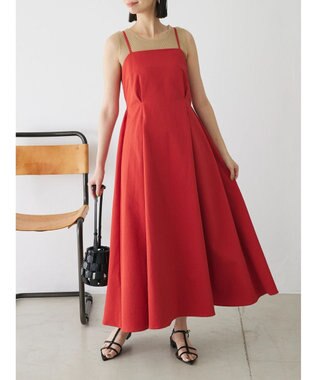 Green Parks バックデザインキャミワンピース Red