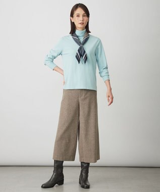 J.PRESS LADIES houndstooth スクエア スカーフ ネイビー系