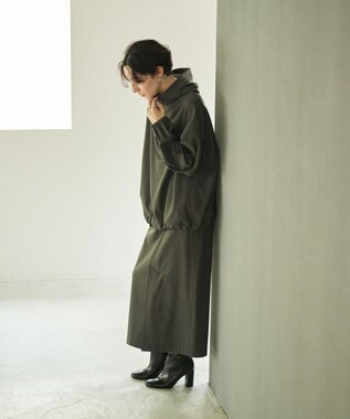 #Newans 【洗濯機可能】フ―ディーアノラック チャコール