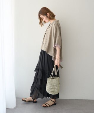 YECCA VECCA 【UVカット/遮熱/接触冷感】COOL袖シアージャケット Charcoal Gray