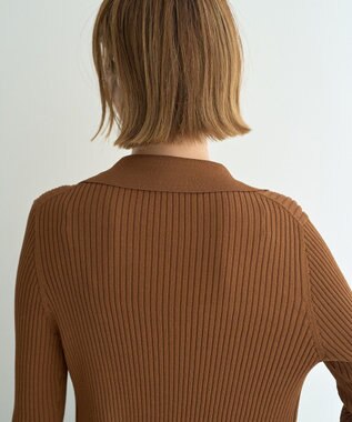 YECCA VECCA 【2点SET】キャミセット襟付きZIPカーディガン Camel