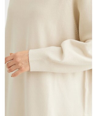 Green Parks もちやわ　ボートネックニットチュニック Light Beige