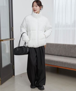 WEGO 【ユニセックス着用ITEM】パデッドブルゾン ホワイト