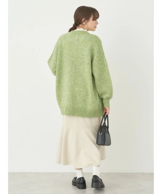 earth music&ecology ファンシーヤーンメランジカーディガン Green