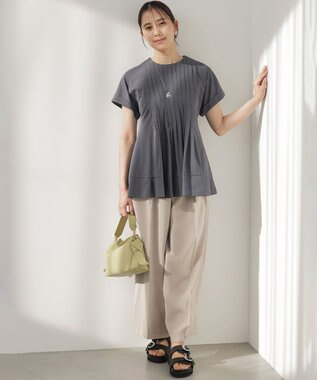 組曲 L 【先行予約】サマージャージーブラウスライク カットソー グレー系