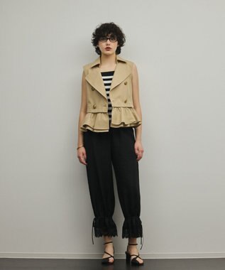 GRACE CONTINENTAL ペプラムトレンチベスト