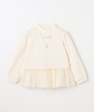 ANY KIDS 裏起毛 ネックレス トレーナー ホワイト