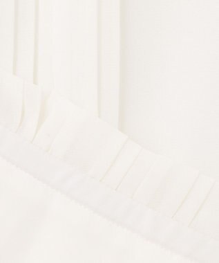 ANY SIS 【洗える】フロントプリーツシフォンブラウス オフホワイト