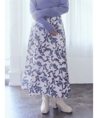 earth music&ecology バックレースアップスカート Ecru