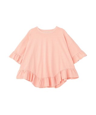earth music&ecology ピグメントフリルTシャツ Pink