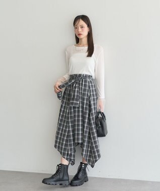 earth music&ecology シアースリーブプルオーバー Off White