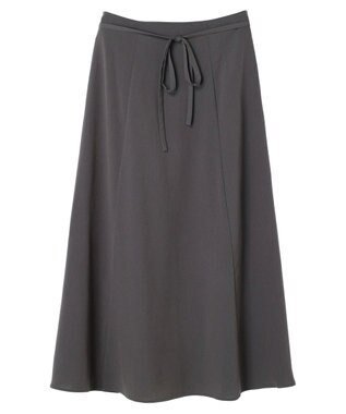 earth music&ecology リボンフレアスカート Charcoal Gray