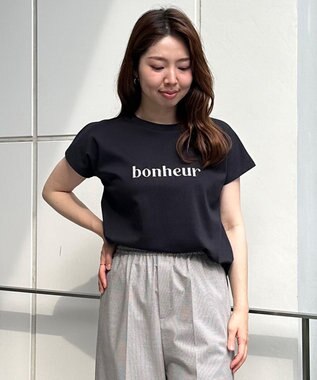 BEAUTY FORM ロゴ刺繍フレンチスリーブTシャツ