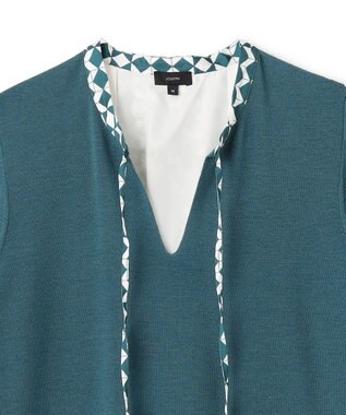 JOSEPH ダイヤゴナルプリント×ニット　ドレス Dark Teal