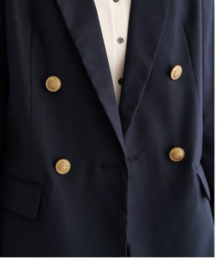 YECCA VECCA 金釦テーラードジャケット Navy