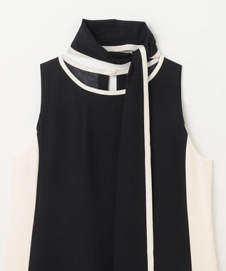 GRACE CONTINENTAL バイカラーフレームドレス ブラック