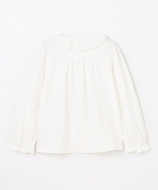 組曲 KIDS 【110-140㎝】プリーツカラー ブラウス オフホワイト系