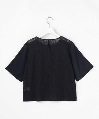 自由区 S テクスチャージャージーレーシー カットソー ネイビー