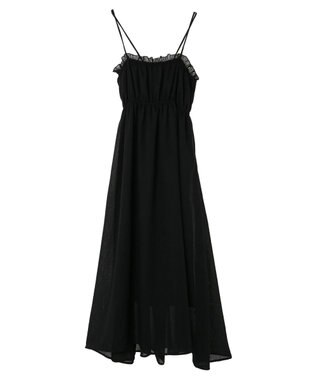 Green Parks ａ．バックオープンキャミワンピース Black