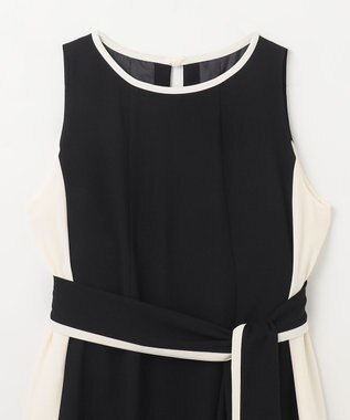 GRACE CONTINENTAL バイカラーフレームドレス ブラック