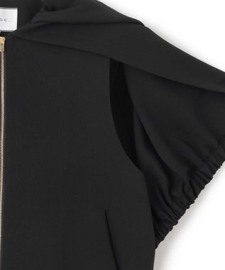 BEIGE， 【洗える】REIBAUD / ノーカラージャケット Black