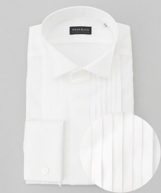 GOTAIRIKU 【WEAR BLACK】ブザム比翼ウィングカラー ドレスシャツ ホワイト系