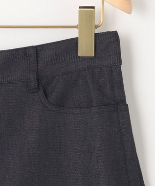 組曲 【洗える】デニムライクギャバ パンツ ネイビー系