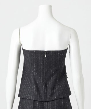 23区 S 【エステータ】ストライプシークイン ビスチェ グレー系